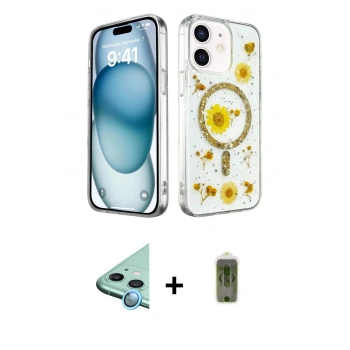 MARSİLYAN™- iPhone 12 Kılıf Kozmos Doku - Siyah Joko Magic 5D Hayalet Cam + Raze Metal Kamera Lens - MI