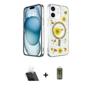 MARSİLYAN™- iPhone 12 Kılıf Kozmos Doku - Siyah Joko Magic 5D Hayalet Cam + Kamera Lens Koruma Cam - SF