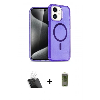 MARSİLYAN™- iPhone 12 Kılıf Nova Asil Prime - Siyah Joko Magic 5D Hayalet Cam + Kamera Lens Koruma Cam - SF