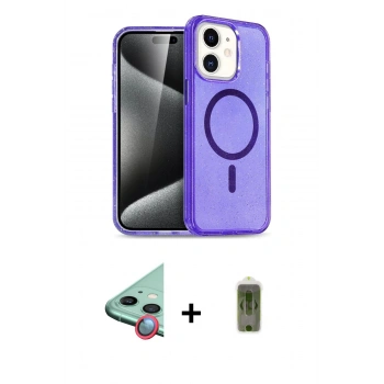 MARSİLYAN™- iPhone 12 Kılıf Nova Asil Prime - Siyah Joko Magic 5D Hayalet Cam + Raze Metal Kamera Lens - KI