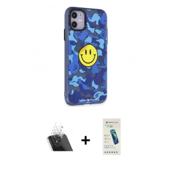MARSİLYAN™- iPhone 12 Kılıf Nova Doku Koleksiyonu - Şeffaf Pasifik Cam Ekran Koruyucu + Kamera Lens Koruma Cam - SF
