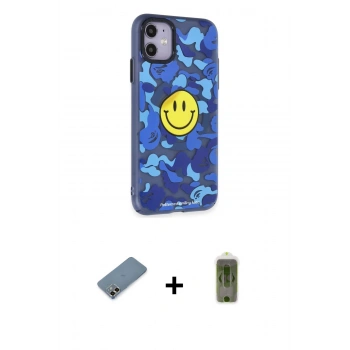 MARSİLYAN™- iPhone 12 Kılıf Nova Doku Koleksiyonu - Siyah Joko Magic 5D Hayalet Cam + Metal Kamera Lens Koruma Cam - GD