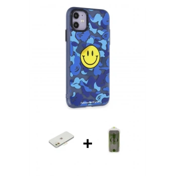 MARSİLYAN™- iPhone 12 Kılıf Nova Doku Koleksiyonu - Siyah Joko Magic 5D Hayalet Cam + Renkli Kamera Lens Koruma Cam - TU