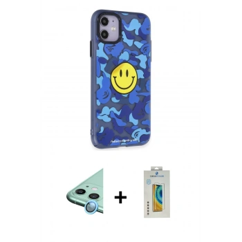 MARSİLYAN™- iPhone 12 Kılıf Nova Doku Koleksiyonu - Siyah Polymer Nano Ekran Koruyucu + Raze Metal Kamera Lens - MI