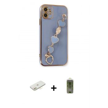 MARSİLYAN™- iPhone 12 Kılıf Nova Işık Prime - Siyah Joko Magic 5D Hayalet Cam + Renkli Kamera Lens Koruma Cam - SI