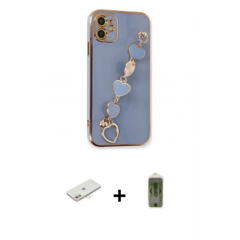 MARSİLYAN™- iPhone 12 Kılıf Nova Işık Prime - Siyah Joko Magic 5D Hayalet Cam + Renkli Kamera Lens Koruma Cam - YL