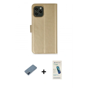 MARSİLYAN™- iPhone 12 Kılıf Siluet Işık Serisi - Şeffaf Pasifik Cam Ekran Koruyucu + Metal Kamera Lens Koruma Cam - MI