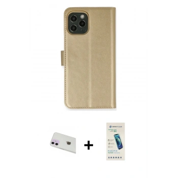 MARSİLYAN™- iPhone 12 Kılıf Siluet Işık Serisi - Şeffaf Pasifik Cam Ekran Koruyucu + Rainbow Kamera Lens Koruma Cam - MR