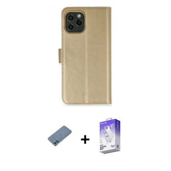 MARSİLYAN™- iPhone 12 Kılıf Siluet Işık Serisi - Siyah Bilvis 5in1 3D Magic Cam Ekran Koruyucu + Shine Kamera Lens Koruma Cam - MI