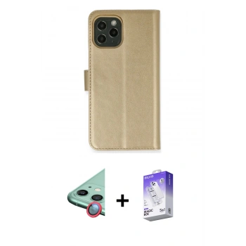 MARSİLYAN™- iPhone 12 Kılıf Siluet Işık Serisi - Siyah Bilvis 5in1 3D Magic Cam Ekran Koruyucu + Raze Metal Kamera Lens - KI