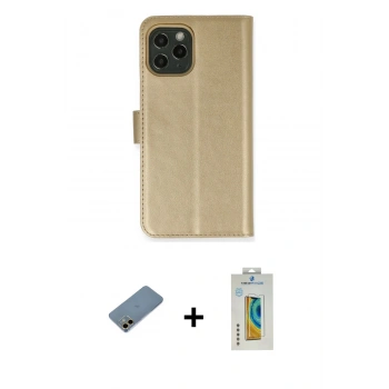 MARSİLYAN™- iPhone 12 Kılıf Siluet Işık Serisi - Siyah Polymer Nano Ekran Koruyucu + Shine Kamera Lens Koruma Cam - GD