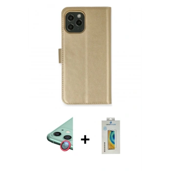 MARSİLYAN™- iPhone 12 Kılıf Siluet Işık Serisi - Siyah Polymer Nano Ekran Koruyucu + Raze Metal Kamera Lens - KI