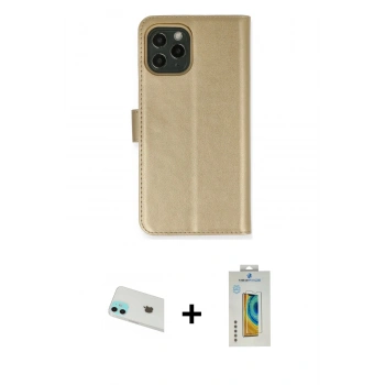 MARSİLYAN™- iPhone 12 Kılıf Siluet Işık Serisi - Siyah Polymer Nano Ekran Koruyucu + Rainbow Kamera Lens Koruma Cam - YL