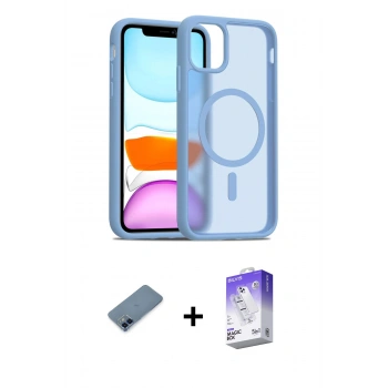 MARSİLYAN™- iPhone 12 Kılıf Siluet Minimal Prime - Siyah Bilvis 5in1 3D Magic Cam Ekran Koruyucu + Metal Kamera Lens Koruma Cam - MI