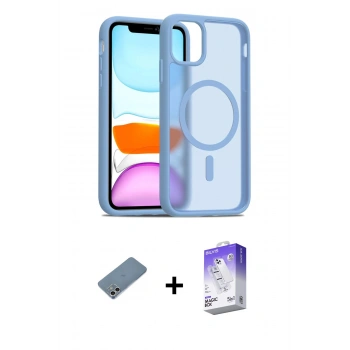 MARSİLYAN™- iPhone 12 Kılıf Siluet Minimal Prime - Siyah Bilvis 5in1 3D Magic Cam Ekran Koruyucu + Shine Kamera Lens Koruma Cam - GS
