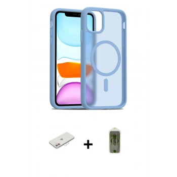 MARSİLYAN™- iPhone 12 Kılıf Siluet Minimal Prime - Siyah Joko Magic 5D Hayalet Cam + Renkli Kamera Lens Koruma Cam - PE