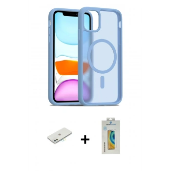 MARSİLYAN™- iPhone 12 Kılıf Siluet Minimal Prime - Siyah Polymer Nano Ekran Koruyucu + Renkli Kamera Lens Koruma Cam - SI