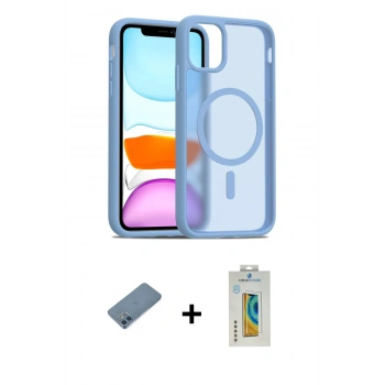 MARSİLYAN™- iPhone 12 Kılıf Siluet Minimal Prime - Siyah Polymer Nano Ekran Koruyucu + Shine Kamera Lens Koruma Cam - MI