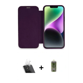 MARSİLYAN™- iPhone 12 Kılıf Siluet Minimal Serisi - Siyah Joko Magic 5D Hayalet Cam + Kamera Lens Koruma Cam - SF