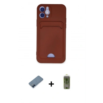MARSİLYAN™- iPhone 12 Kılıf Vadi Çizgi Prime - Siyah Joko Magic 5D Hayalet Cam + Metal Kamera Lens Koruma Cam - MI