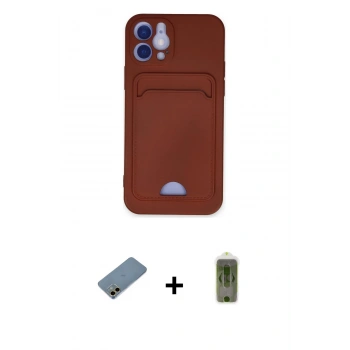 MARSİLYAN™- iPhone 12 Kılıf Vadi Çizgi Prime - Siyah Joko Magic 5D Hayalet Cam + Shine Kamera Lens Koruma Cam - GD