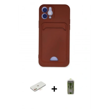MARSİLYAN™- iPhone 12 Kılıf Vadi Çizgi Prime - Siyah Joko Magic 5D Hayalet Cam + Renkli Kamera Lens Koruma Cam - YL