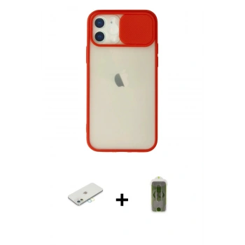 MARSİLYAN™- iPhone 12 Kılıf Vadi Çizgi - Siyah Joko Magic 5D Hayalet Cam + Renkli Kamera Lens Koruma Cam - SI