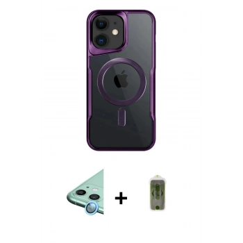 MARSİLYAN™- iPhone 12 Kılıf Yadigar Klasik Özel Seri - Siyah Joko Magic 5D Hayalet Cam + Raze Metal Kamera Lens - MI