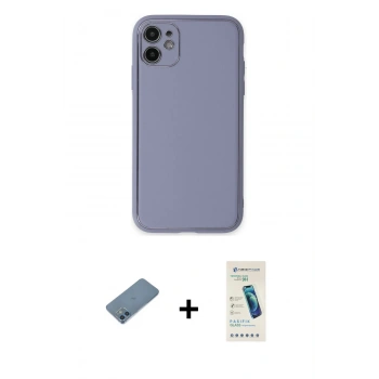MARSİLYAN™- iPhone 12 Kılıf Yadigar Klasik - Şeffaf Pasifik Cam Ekran Koruyucu + Shine Kamera Lens Koruma Cam - MI