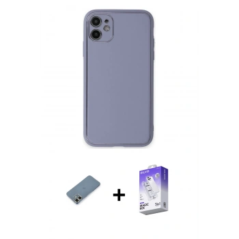 MARSİLYAN™- iPhone 12 Kılıf Yadigar Klasik - Siyah Bilvis 5in1 3D Magic Cam Ekran Koruyucu + Metal Kamera Lens Koruma Cam - GD