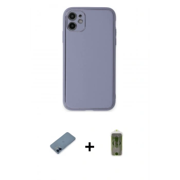 MARSİLYAN™- iPhone 12 Kılıf Yadigar Klasik - Siyah Joko Magic 5D Hayalet Cam + Metal Kamera Lens Koruma Cam - MI