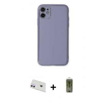 MARSİLYAN™- iPhone 12 Kılıf Yadigar Klasik - Siyah Joko Magic 5D Hayalet Cam + Rainbow Kamera Lens Koruma Cam - MR