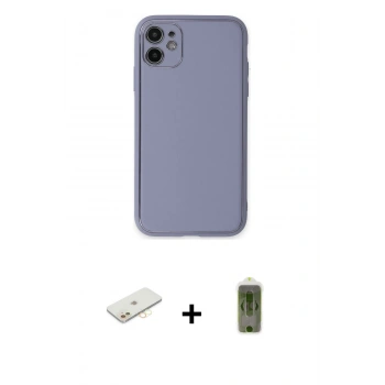 MARSİLYAN™- iPhone 12 Kılıf Yadigar Klasik - Siyah Joko Magic 5D Hayalet Cam + Renkli Kamera Lens Koruma Cam - SI