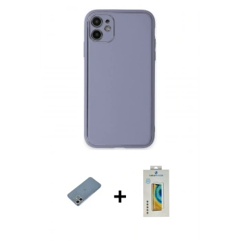 MARSİLYAN™- iPhone 12 Kılıf Yadigar Klasik - Siyah Polymer Nano Ekran Koruyucu + Shine Kamera Lens Koruma Cam - GS