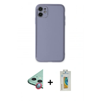 MARSİLYAN™- iPhone 12 Kılıf Yadigar Klasik - Siyah Polymer Nano Ekran Koruyucu + Raze Metal Kamera Lens - KI