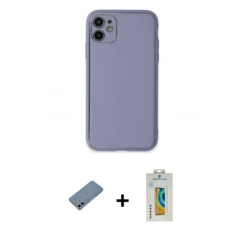 MARSİLYAN™- iPhone 12 Kılıf Yadigar Klasik - Siyah Polymer Nano Ekran Koruyucu + Shine Kamera Lens Koruma Cam - SABE