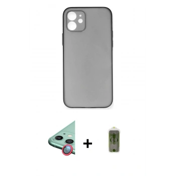 MARSİLYAN™- iPhone 12 Kılıf Yadigar Yansıma Serisi - Siyah Joko Magic 5D Hayalet Cam + Raze Metal Kamera Lens - KI