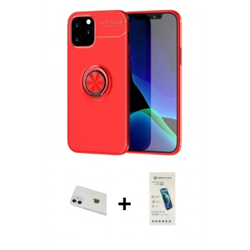 MARSİLYAN™- iPhone 12 Kılıf Yankı Form Prime - Şeffaf Pasifik Cam Ekran Koruyucu + Rainbow Kamera Lens Koruma Cam - MR
