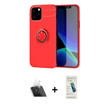 MARSİLYAN™- iPhone 12 Kılıf Yankı Form Prime - Şeffaf Pasifik Cam Ekran Koruyucu + Kamera Lens Koruma Cam - SF
