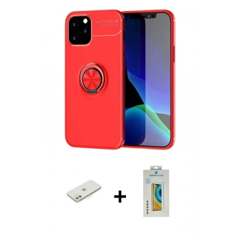 MARSİLYAN™- iPhone 12 Kılıf Yankı Form Prime - Siyah Polymer Nano Ekran Koruyucu + Renkli Kamera Lens Koruma Cam - TU