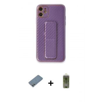 MARSİLYAN™- iPhone 12 Kılıf Yörünge Yansıma - Siyah Joko Magic 5D Hayalet Cam + Shine Kamera Lens Koruma Cam - GS