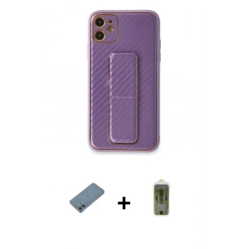 MARSİLYAN™- iPhone 12 Kılıf Yörünge Yansıma - Siyah Joko Magic 5D Hayalet Cam + Shine Kamera Lens Koruma Cam - MI