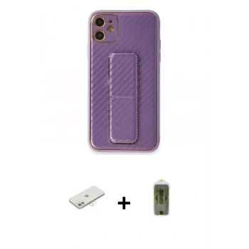 MARSİLYAN™- iPhone 12 Kılıf Yörünge Yansıma - Siyah Joko Magic 5D Hayalet Cam + Renkli Kamera Lens Koruma Cam - YL