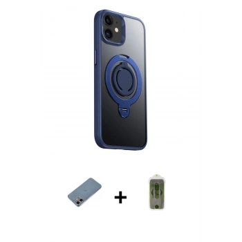 MARSİLYAN™- iPhone 12 Kılıf Zirve Çizgi Prime - Siyah Joko Magic 5D Hayalet Cam + Shine Kamera Lens Koruma Cam - PE