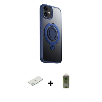 MARSİLYAN™- iPhone 12 Kılıf Zirve Çizgi Prime - Siyah Joko Magic 5D Hayalet Cam + Renkli Kamera Lens Koruma Cam - SI