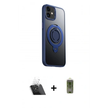 MARSİLYAN™- iPhone 12 Kılıf Zirve Çizgi Prime - Siyah Joko Magic 5D Hayalet Cam + Kamera Lens Koruma Cam - SF