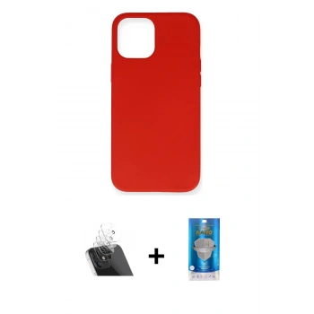MARSİLYAN™- iPhone 12 Mini Kılıf Ahenk Serisi - Şeffaf Royal Nano Ekran Koruyucu + Kamera Lens Koruma Cam - SF