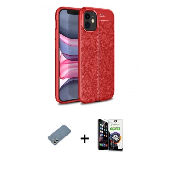 MARSİLYAN™- iPhone 12 Mini Kılıf Doruk Klasik Özel Seri - Şeffaf Temperli Cam Ekran Koruyucu + Shine Kamera Lens Koruma Cam - GS