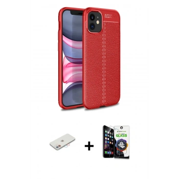MARSİLYAN™- iPhone 12 Mini Kılıf Doruk Klasik Özel Seri - Şeffaf Temperli Cam Ekran Koruyucu + Renkli Kamera Lens Koruma Cam - PE