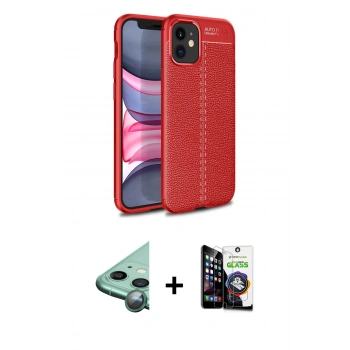 MARSİLYAN™- iPhone 12 Mini Kılıf Doruk Klasik Özel Seri - Şeffaf Temperli Cam Ekran Koruyucu + Raze Metal Kamera Lens - YL